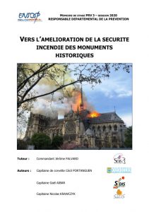 Vers l’amélioration de la sécurité incendie des monuments historiques Ecole nationale supérieure des officiers des sapeurs pompiers